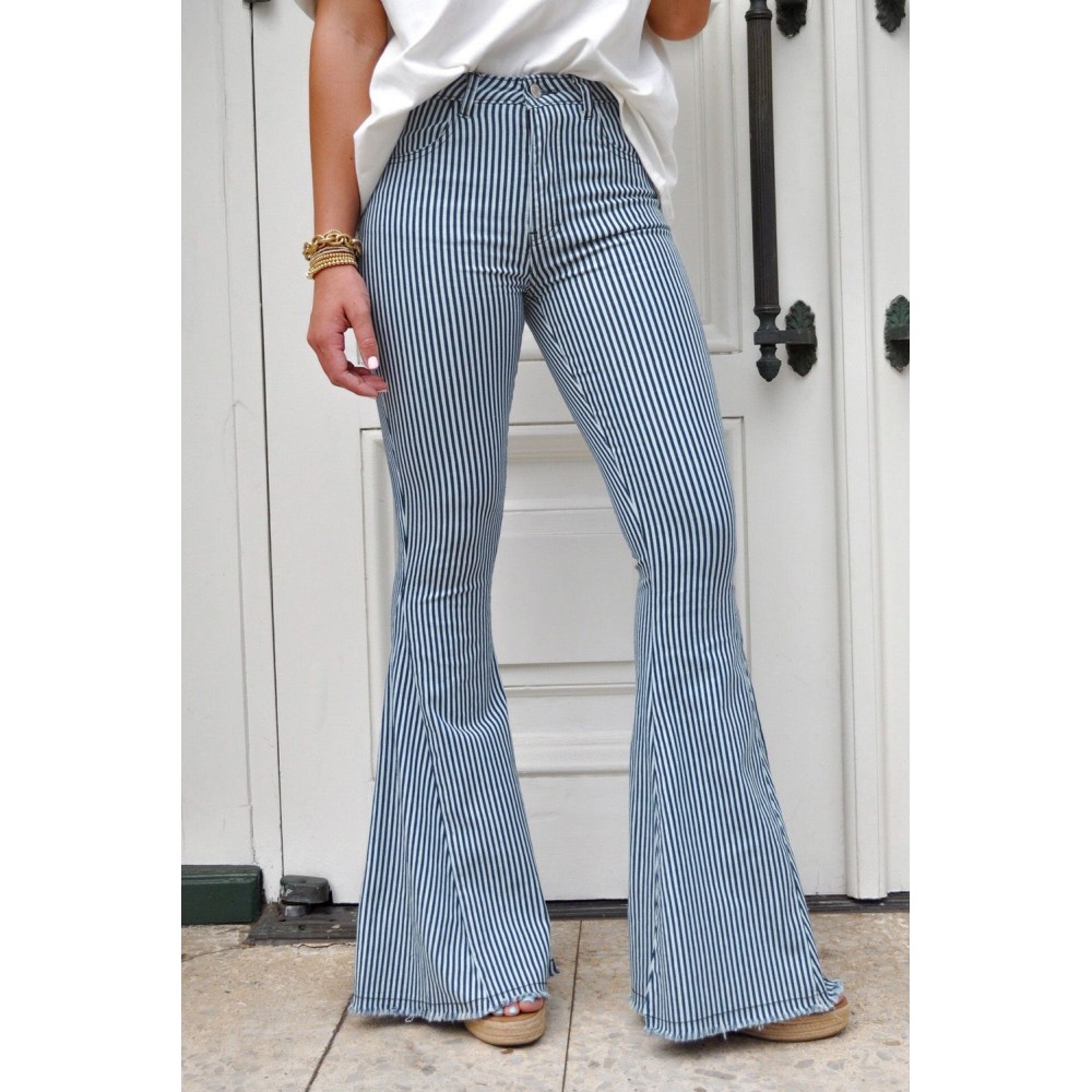 Mile High Pin Stripe Bell Bottoms