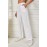 White High Waist Drawstring Wide Legs Casual Pants