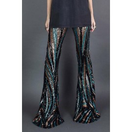 Black&Green Sequin Pants