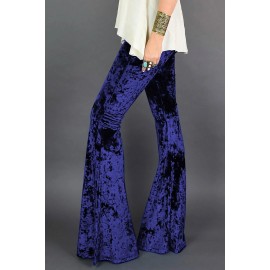 Cobalt Blue Flare Velvet Pants