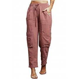 Pink Pocketed Utility Pants