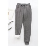 Dark Grey Athletic Sherpa Jogger Sweatpants