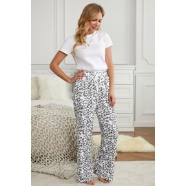 Leopard Print Loose Fit Pants