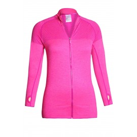 Rosy Atheletic Running Yoga Jacket with Mesh Accent